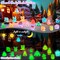 40PCS Mini Christmas Luminous Figurines 40 Styles Christmas Resin Miniatures Glow
